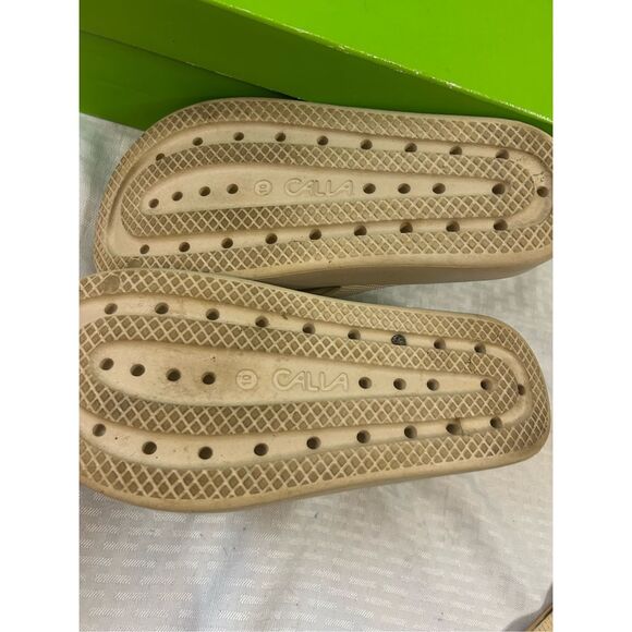 Calia Carrie Underwood foam slides beige sandals size 10 slip ons - Picture 6 of 7